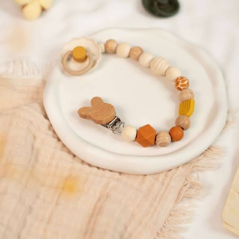 بند پستونک چوبی سیلیکونی خرگوش (مسی)