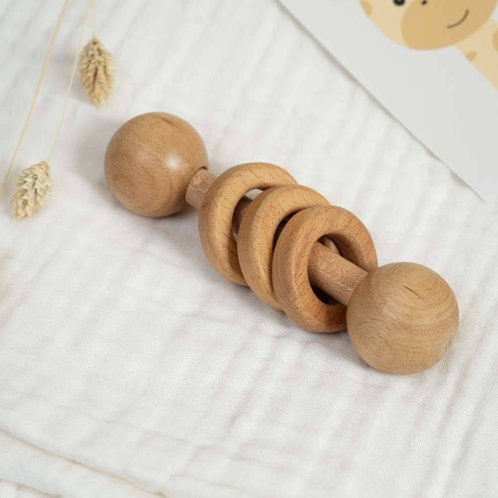 جغجغه چوبی دمبلی راش