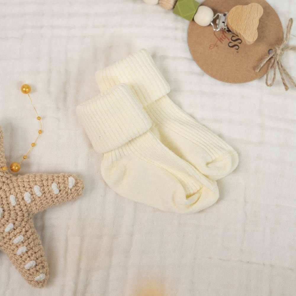 جوراب کبریتی شیری ۰تا۶ماه