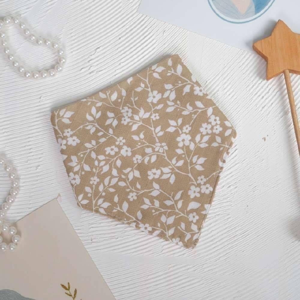 دستمال گردن نسکافه ای طرح گل شماره ۸
