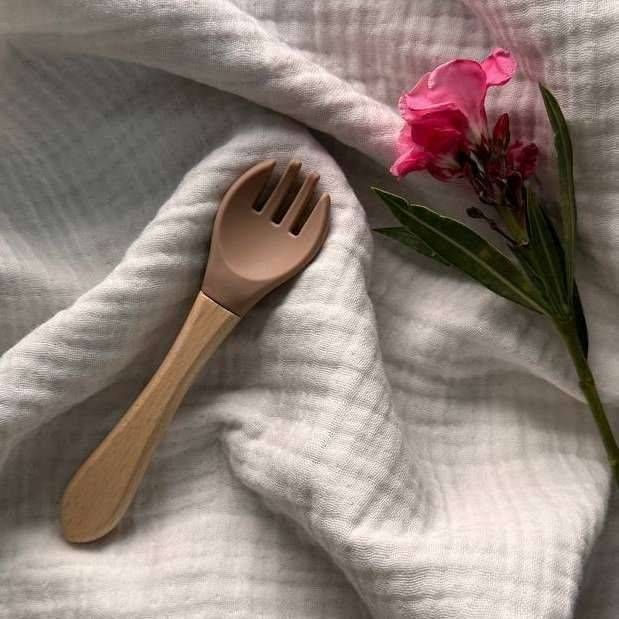 چنگال چوبی سیلیکونی نسکافه ای